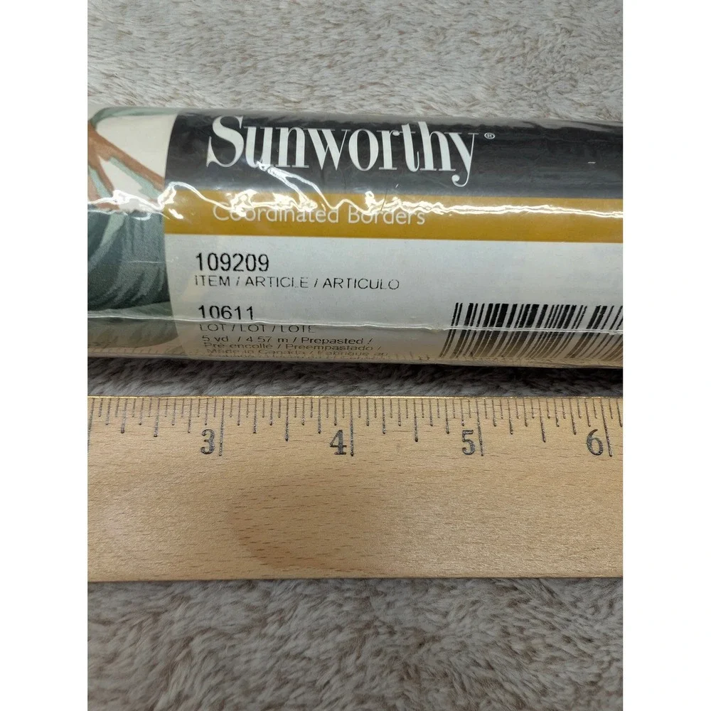 Sunworthy Magnolia Floral Wallpaper‎ Border Sage Green Cream 109209 5 Yards